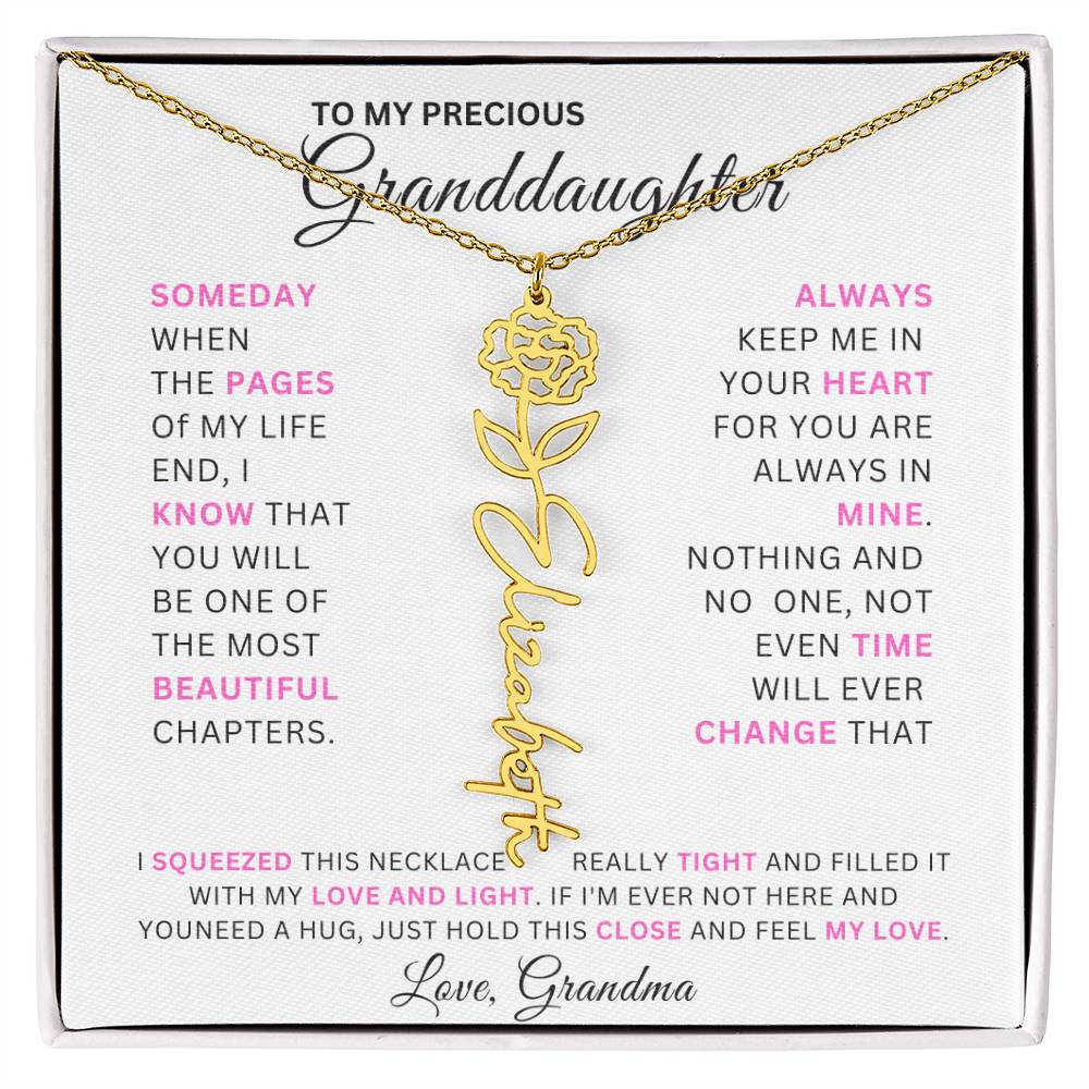 TO MY PRECIOUS GRANDDAUGHTER - SOMEDAY WHEN THE PAGES OF MY LIFE END - LOVE, GRANDMA - Shapelys