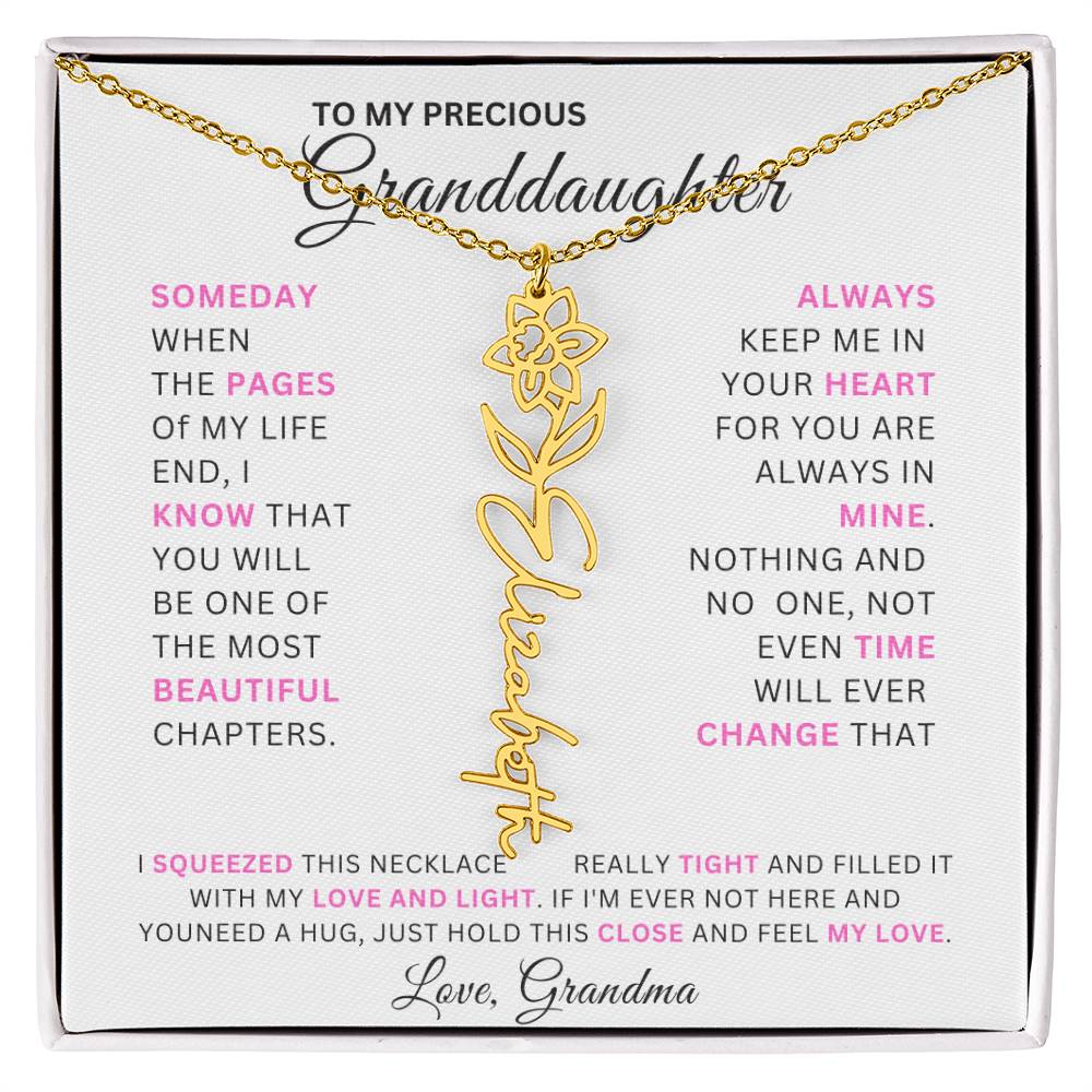 TO MY PRECIOUS GRANDDAUGHTER - SOMEDAY WHEN THE PAGES OF MY LIFE END - LOVE, GRANDMA - Shapelys