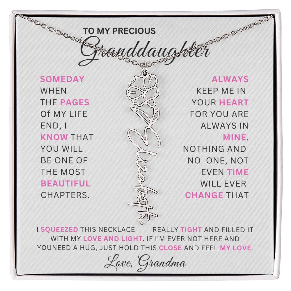 TO MY PRECIOUS GRANDDAUGHTER - SOMEDAY WHEN THE PAGES OF MY LIFE END - LOVE, GRANDMA - Shapelys