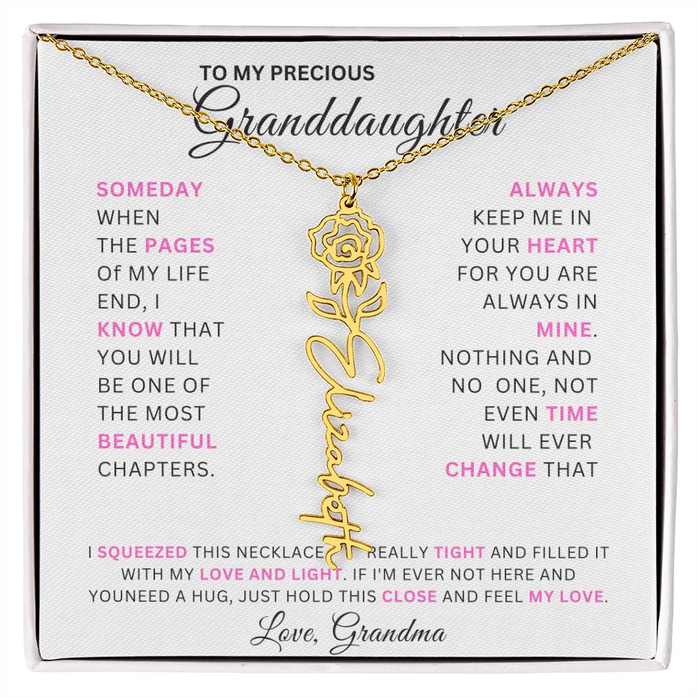 TO MY PRECIOUS GRANDDAUGHTER - SOMEDAY WHEN THE PAGES OF MY LIFE END - LOVE, GRANDMA - Shapelys