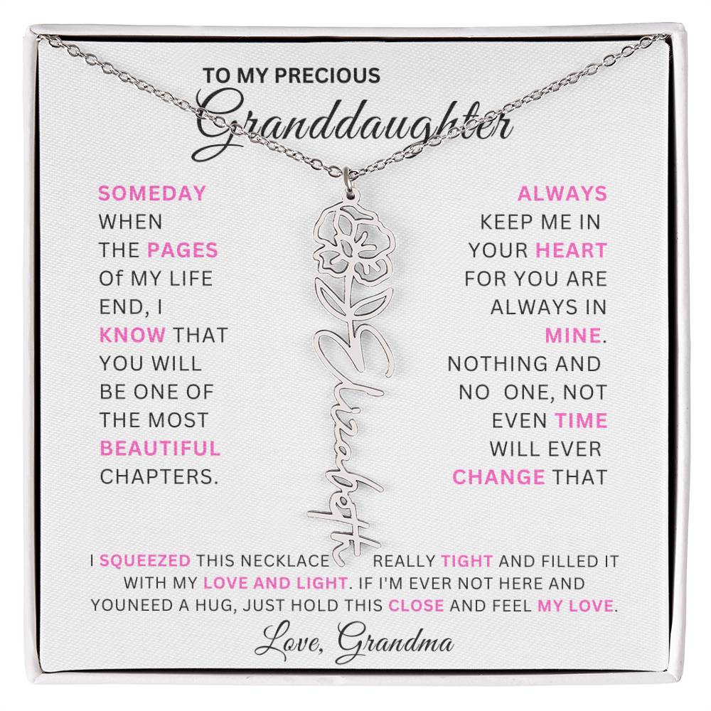 TO MY PRECIOUS GRANDDAUGHTER - SOMEDAY WHEN THE PAGES OF MY LIFE END - LOVE, GRANDMA - Shapelys