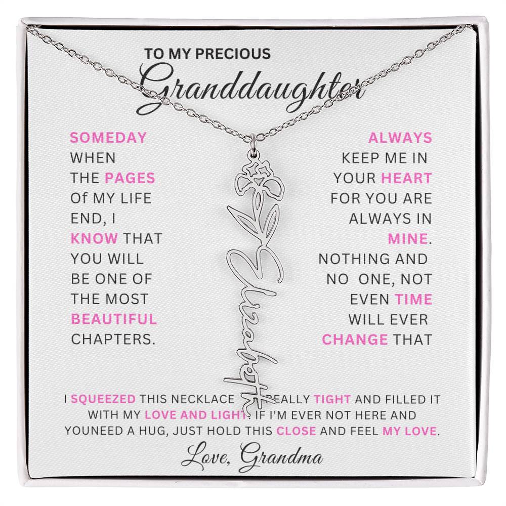 TO MY PRECIOUS GRANDDAUGHTER - SOMEDAY WHEN THE PAGES OF MY LIFE END - LOVE, GRANDMA - Shapelys