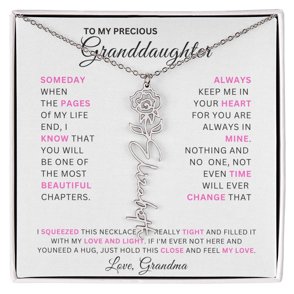 TO MY PRECIOUS GRANDDAUGHTER - SOMEDAY WHEN THE PAGES OF MY LIFE END - LOVE, GRANDMA - Shapelys