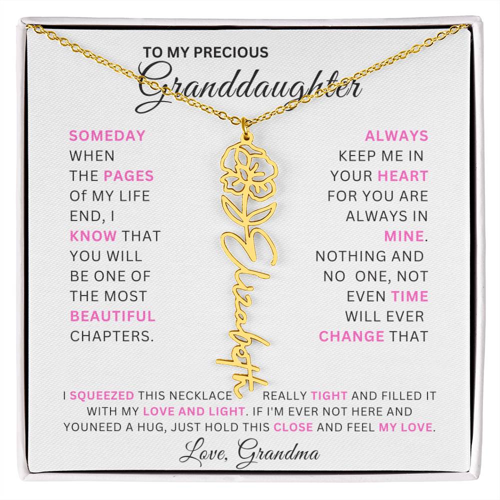 TO MY PRECIOUS GRANDDAUGHTER - SOMEDAY WHEN THE PAGES OF MY LIFE END - LOVE, GRANDMA - Shapelys