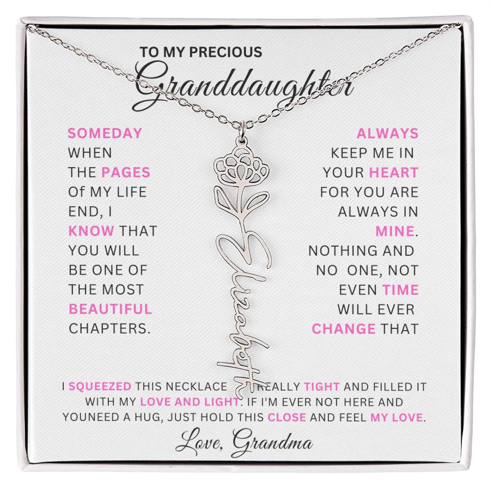 TO MY PRECIOUS GRANDDAUGHTER - SOMEDAY WHEN THE PAGES OF MY LIFE END - LOVE, GRANDMA - Shapelys