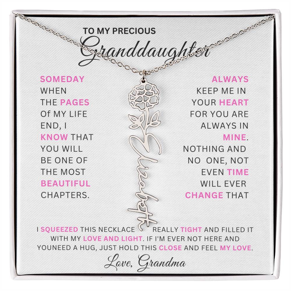 TO MY PRECIOUS GRANDDAUGHTER - SOMEDAY WHEN THE PAGES OF MY LIFE END - LOVE, GRANDMA - Shapelys